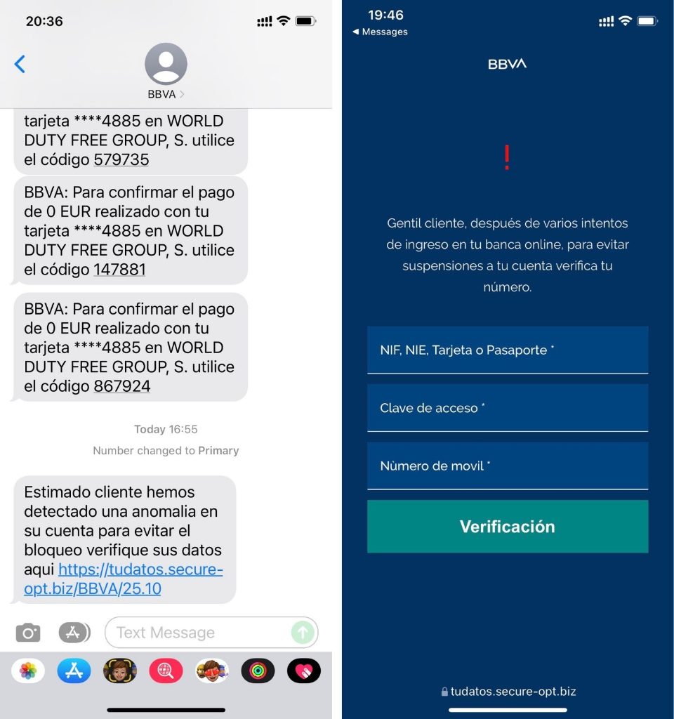 Campaña De Sms Fraudulentos Suplantando A Bbva Bbva 7126